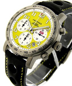 Mille Miglia Chronograph - Limited Edition to 500 pcs. Titanium on Strap  with Yellow Dial 