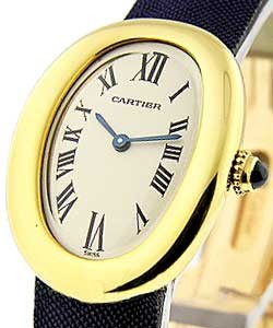 Baignoire Quartz in Yellow Gold on Strap with Deployment Buckle
