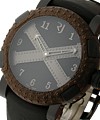 Titanic DNA A la Grand Oxy III in Steel with Rusted Steel Bezel on Black Rubber Strap with Black Dial