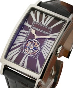 Much More - Tourbillon in White Gold White Gold on Strap with Brown Dial