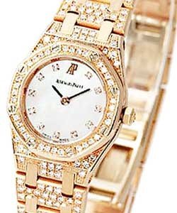 Royal Oak Quartz in Rose Gold - Diamonds Rose Gold on Bracelet with MOP Dial