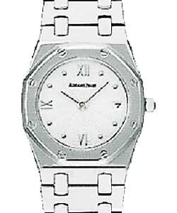 Royal Oak Quartz in Steel Steel on Bracelet with White Dial