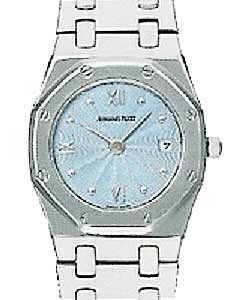 Royal Oak Quartz in Steel Steel on Bracelet with Blue Dial