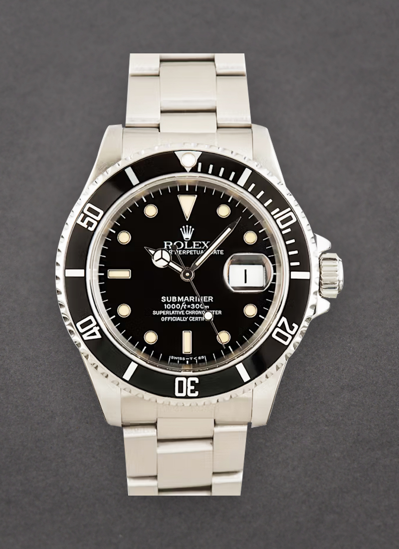 Pre-Owned Rolex Submariner in Steel with Black Bezel