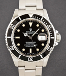 Submariner in Steel with Black Bezel on Steel Bracelet With Black Dial