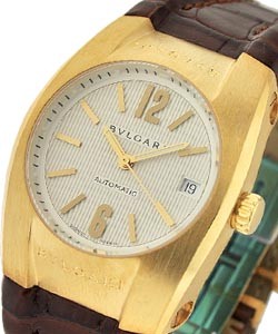 Ergon 35mm Midsize in Yellow Gold  on Strap with Argente Dial