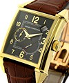 Vintage 45 with Power Reserve Display  Yellow Gold on Strap wtih Black Dial 
