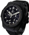 King Power Split Second Power Reserve in Black Ceramic on Black Rubber Strap with Black DIal