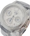 Masterpiece Flyback Annuaire Chronograph in Steel on Black Alligator Leather Strap with Silver Dial