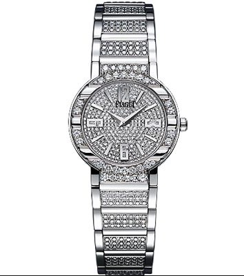 Piaget Polo Exceptional Pieces in White Gold with Diamond Bezel on White Gold Bracelet with Diamond Pave Dial