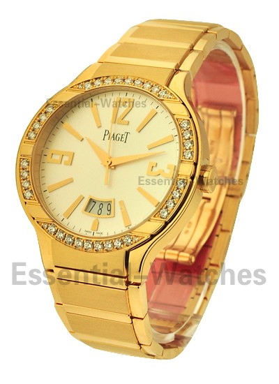 Piaget Polo Large in Rose Gold with Diamond Bezel
