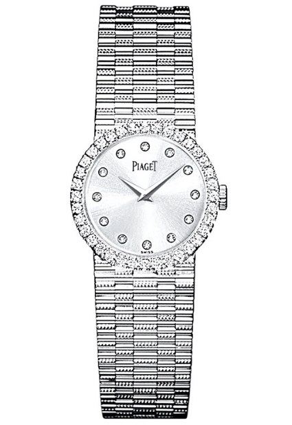 Tradition Men's Automatic in White Gold with Diamond Bezel on White Gold Bracelet with Silver Diamond Dial
