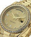 Day-Date II President in Yellow Gold with Diamond Bezel on Yellow Gold President Bracelet with Champagne Diamond Dial