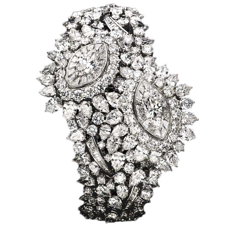 Piaget Limelight Secret Watch Leaves Inspiration in White Gold with Diamonds