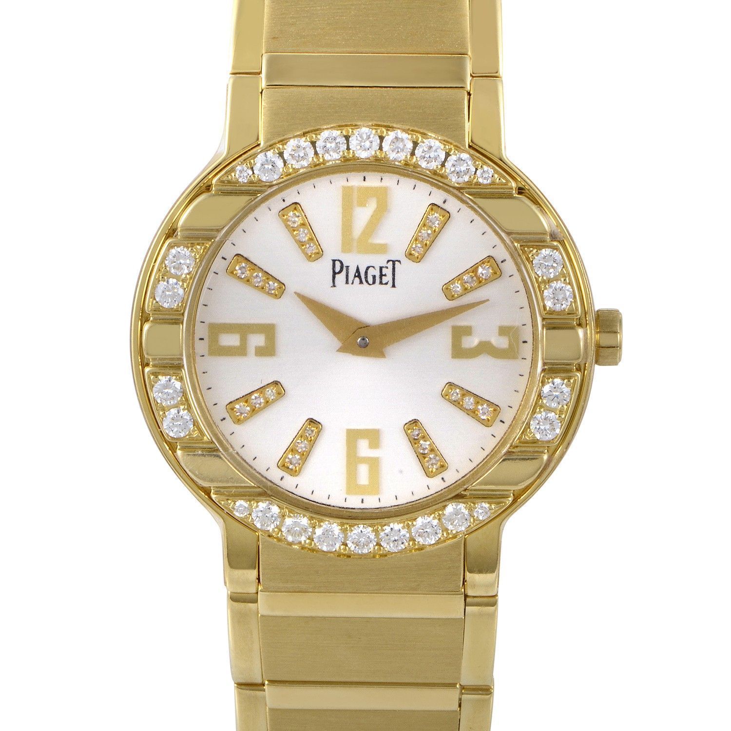Polo Men's Automatic in Yellow Gold with Diamond Bezel on Yellow Gold Bracelet with Silver Dial