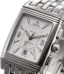 Reverso Gran Sport Chronograph in Steel On Bracelet with White Dial