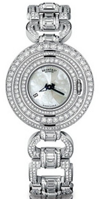 Bedat No. 8 Extravaganza in Wight Gold with Diamond Bezel on White Gold Diamond Bracelet with MOP Diamond Dial