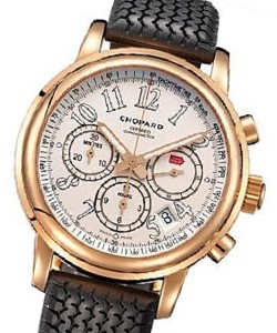Mille Miglia 43mm in Rose Gold on Black Rubber Strap with White Dial