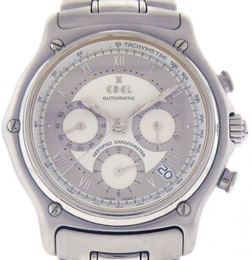 1911 Chronograph 40mm in Stainless Steel on Stainless Steel Bracelet with Silver Roman Dial