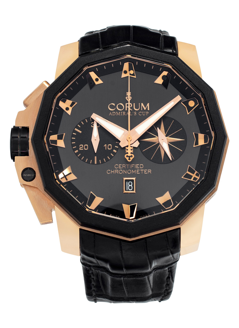 Corum Admiral''s Cup 50mm in Rose Gold with Black Rubber Bezel