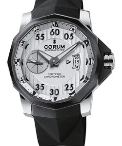 Admiral's Cup Competition in Titanium on Black Rubber Strap with Silver Dial