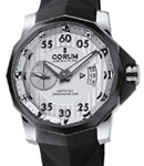 Admiral's Cup Competition in Titanium on Black Rubber Strap with Silver Dial
