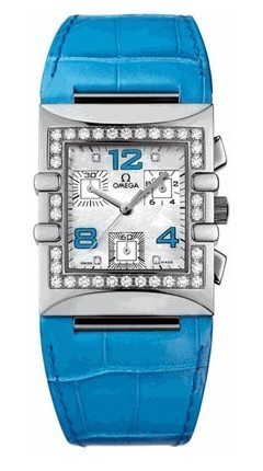 Constellation Quadra Ladies Chronograph - Diamond Bezel Steel on Strap with MOP Dial