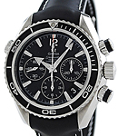Seamaster Planet Ocean Chronograph in Steel on Black Rubber Strap with Black Dial