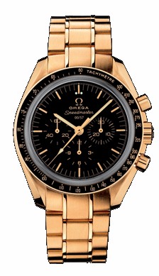 Speedmaster 50th Anniversary in Yellow Gold on Yellow Gold Bracelet with Black Dial