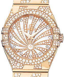 Constellation Luxury Edition in Rose Gold with Diamonds on Rose Gold Diamond Bracelet with MOP-Diamond Dial