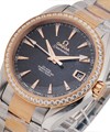 Seamaster Aqua Terra Jewellery - Diamond Bezel Steel-Rose Gold and Diamond on Bracelet with Black Dial