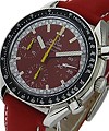 Speedmaster in Steel with Black Bezel on Red Leather Strap with Red Dial