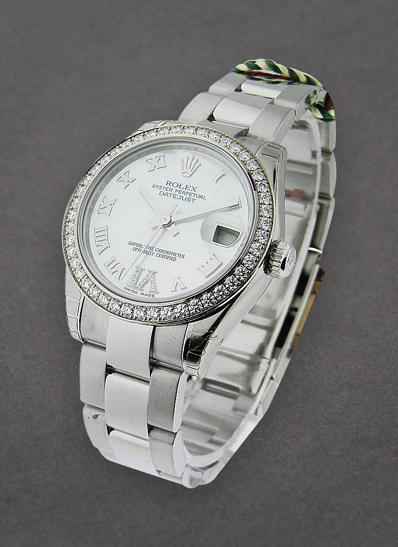 Rolex Unworn Mid Size Datejust 31mm in Steel with Diamond Bezel