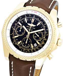 Bentley Motors Series Men's Watch Yellow Gold on Strap with BlackDial