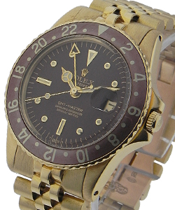 GMT Master in Yellow Gold with Brown Bezel on Yellow Gold Jubilee Bracelet with Chocolate Brown Dial