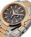 Aqua Terra Chronograph Men's in 2-Tone Steel and Rose Gold on Bracelet with Teck-Grey Dial