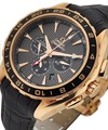 Aqua Terra Chronograph Men's in Rose Gold on Brown Crocodile Leather Strap with Teck-Grey Dial