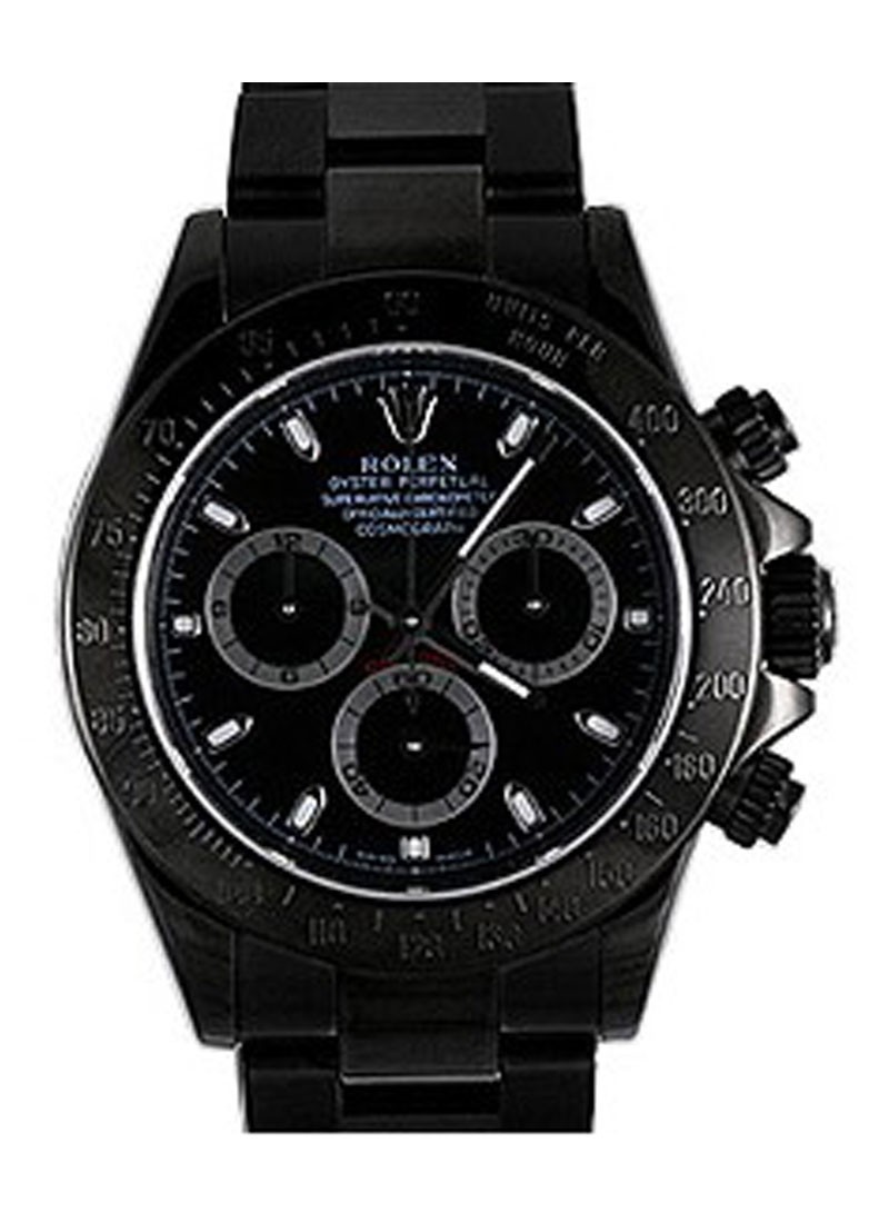 Rolex Used Daytona Black DLC 116520_pvd Black DLC Steel on Bracelet ...