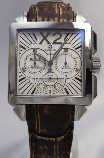 De Ville X2 in Steel on Brown Alligator Leather Strap with White Dial