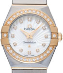 Constellation Ladies Mini in Steel with Yellow Gold Diamond Bezel on Steel and Yellow Gold Bracelet with MOP Dial