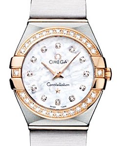 Constellation 24mm in Steel and Rose Gold with Diamonds Bezel on 2-Tone Bracelet with MOP Dial