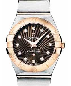 Constellation Ladies Mini Steel-Rose Gold on Bracelet with Brown Diamond Dial