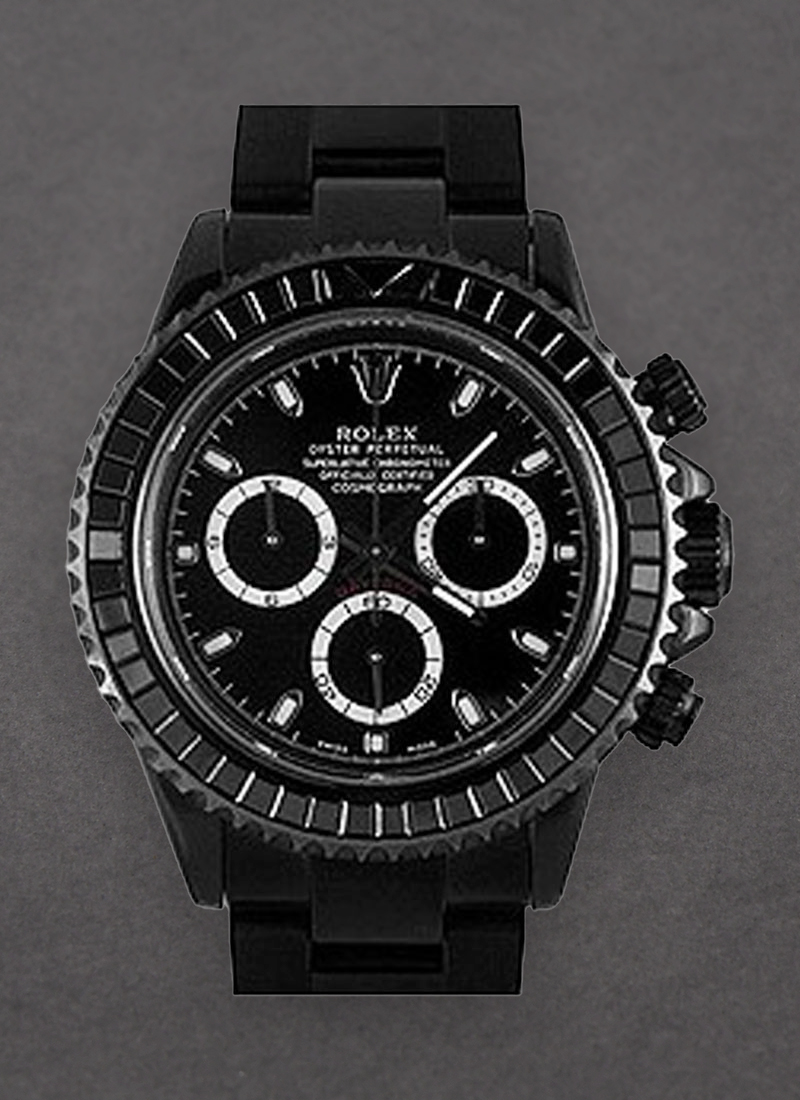 Pre-Owned Rolex Daytona - Chronograph - Black PVD Steel - Black Sapphire Diamond Bezel - 40mm  