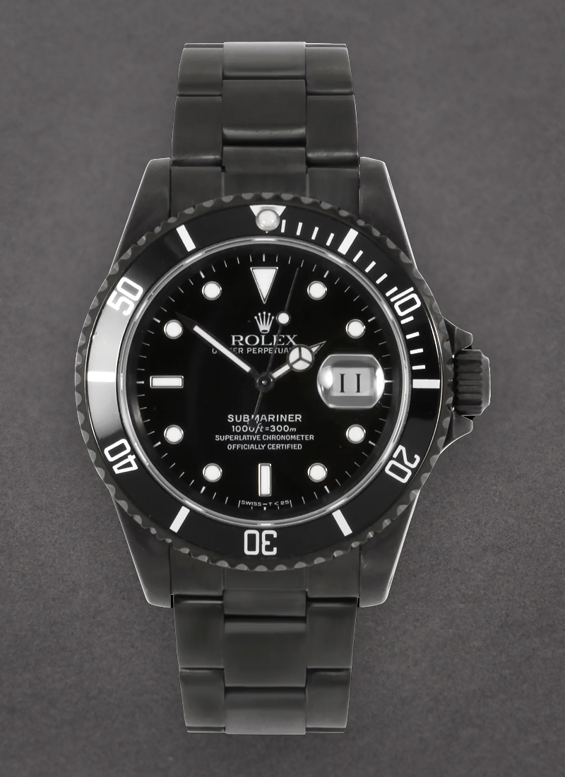 Pre-Owned Rolex Submariner Date 40mm in Black DLC Steel Ceramic Bezel