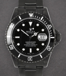 Submariner Date 40mm in Black DLC Steel Ceramic Bezel on Oyster Bracelet with Black Dial
