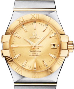 Constellation Men's Automatic in 2-Tone Steel and Yellow Gold on Bracelet with Champagne Dial