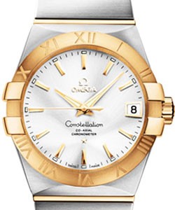 Constellation 38mm in 2-Tone Steel Steel and Yellow Gold on Bracelet with Silver Dial