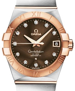 Constellation Men's Automatic in 2-Tone Steel and Rose Gold on Bracelet w/ Brown Diamond Dial