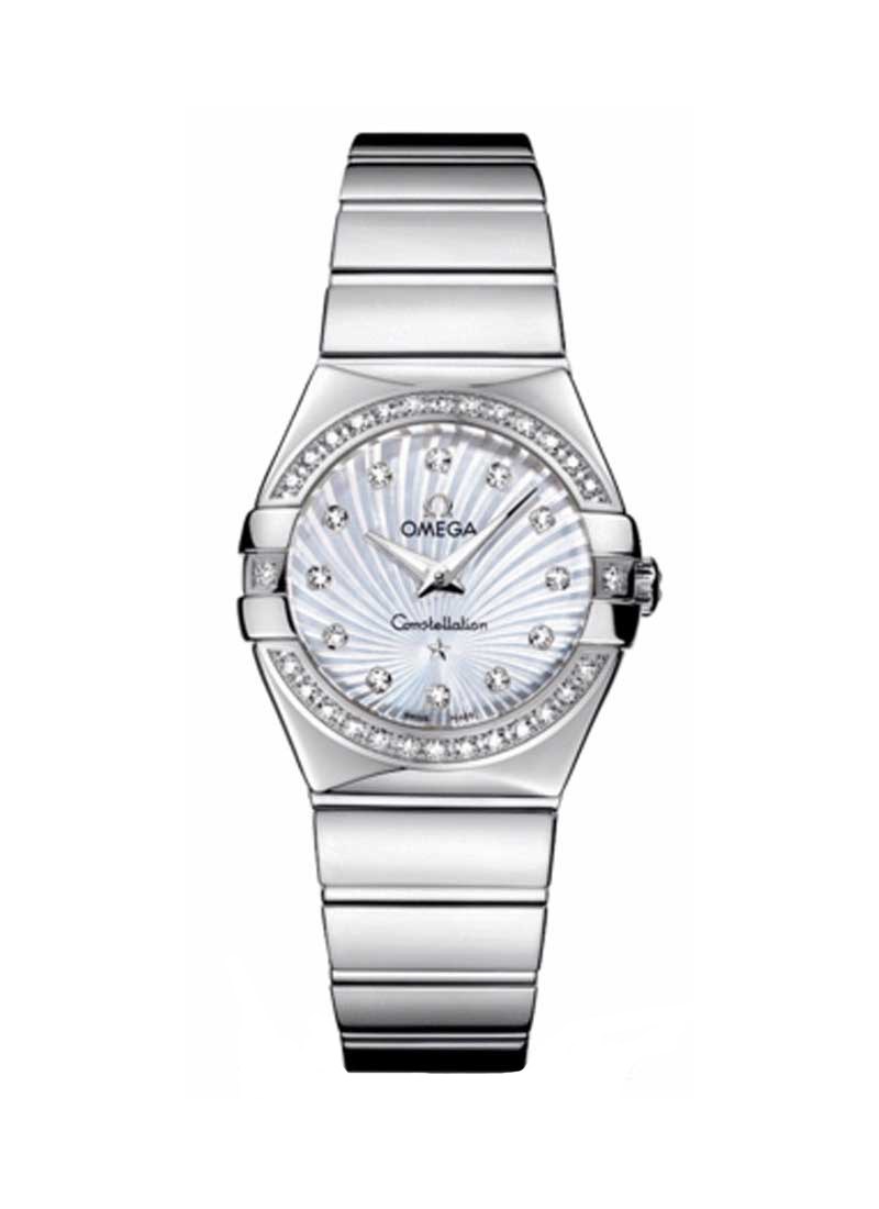 Omega Constellation Lady's Small in Steel with Diamond Bezel