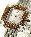  Square with Yellow Sapphire Bezel White Gold on Bracelet